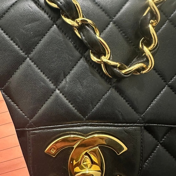 CHANEL XL 24K Gold Plated Single Flap Bag Lambskin - Picture 7 of 10